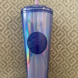 Starbucks Holographic Blue Tumbler with Lid